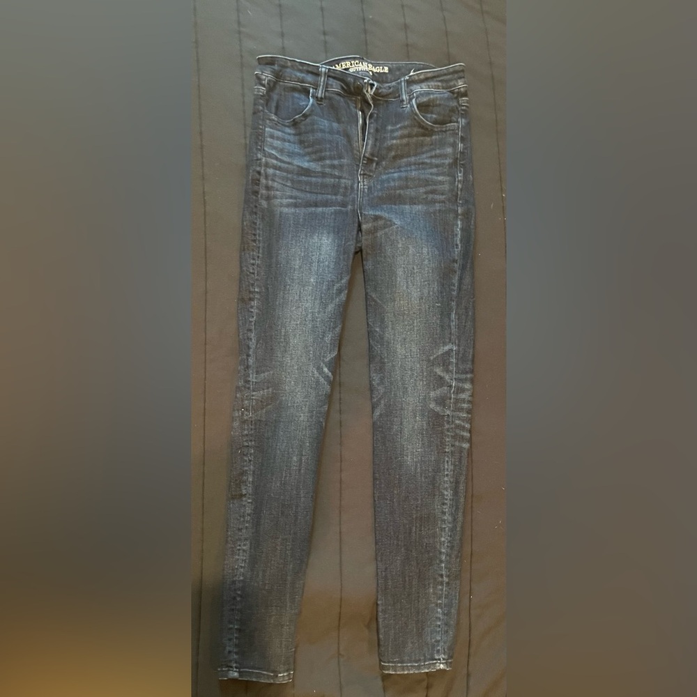 American Eagle Outfitters Women's Skinny Jeans - Dark Blue